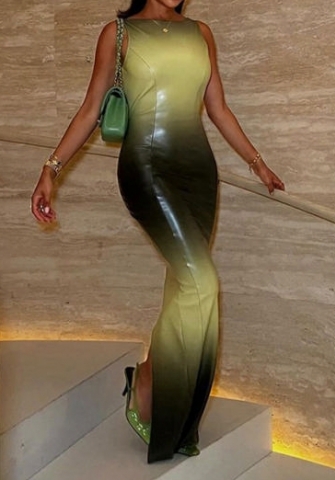 (Real Image)2024 Styles Women Summer Backless Split Sleeveless Slimming Bodycon Maxi Dress