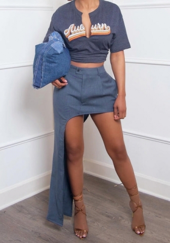 (Only Bottom，Real Image)2024 Styles Women Woven Street Fashion Sexy Slim Single-Sided Draped Pencil Skirt