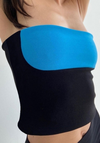 (Real Image)2024 Styles Women Fashion Color-Blocked Reversible Spicy Crop Top