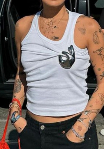 (Real Image)2024 Styles Women Summer Individual Pleated Versatile Top