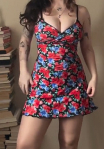 (Red)2024 Styles Women Summer Slimming Sexy Waist-Cinching Print Short Skirt Mini Dress