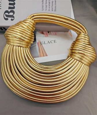 (Real Image)2024 Styles Women Fashionable Niche Design Unique Woven Noodle Crossbody Tote Bag