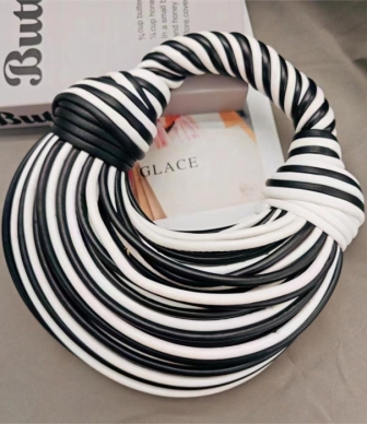 (Real Image)2024 Styles Women Fashionable Niche Design Unique Woven Noodle Crossbody Tote Bag