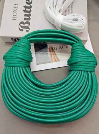 (Real Image)2024 Styles Women Fashionable Niche Design Unique Woven Noodle Crossbody Tote Bag