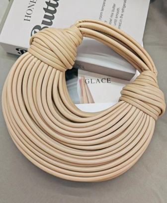 (Real Image)2024 Styles Women Fashionable Niche Design Unique Woven Noodle Crossbody Tote Bag