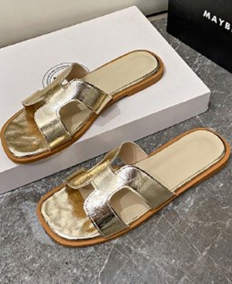 (Real Image)2024 Styles Women Summer Leather Thick-Sole Flip Flops Beach Sandals