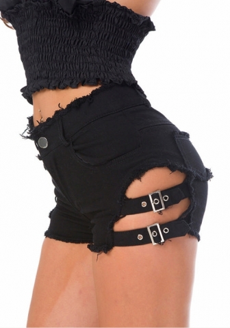 (Only Bottom,Real Image)2024 Styles Women Summer Sexy Nightclub Letter High Waist Ripped Slim Fit Denim Shorts