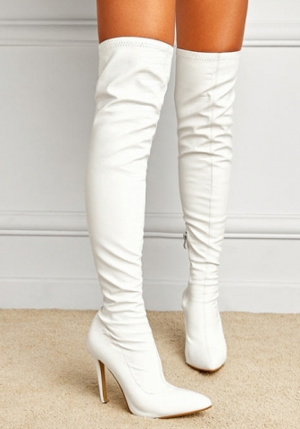 (Real Image)2024 Styles Women Pointed Toe Stiletto Side Zip High-Top Boots