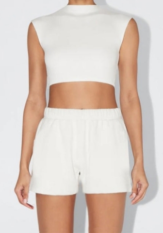 (White)2024 Styles Women Sports Crop Top Crop Hoodie Vest and Sweatpants Set