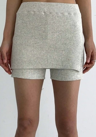 (Real Image)2024 Styles Women High-Waisted Casual A-Line Skirt Shorts Pants