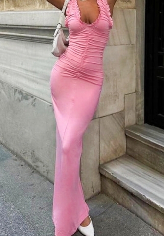 (Real Image)2024 Styles Women Stylish Lace-Trimmed Bodycon Elegant Maxi Dress