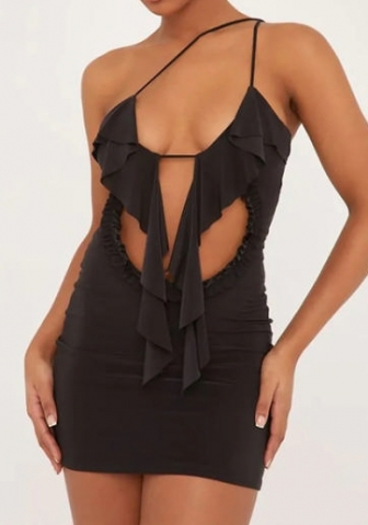 (Real Image)2024 Styles Women Stylish Halter Sexy Lace-Up Sheer Back Dress