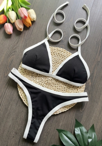 (Real Image)2024 Styles Women Contrasting Striped Bikini