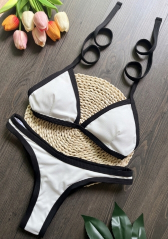 (Real Image)2024 Styles Women Contrasting Striped Bikini