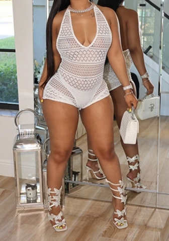 (Real Image)2024 Styles Women Seductive Sheer Lace Embroidered Bodycon Bootcut Jumpsuit with a Booty-Lifting Design