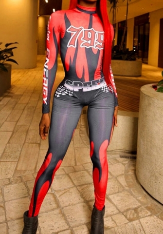 (Real Image)2024 Styles Women Personalized Letter Print Long Jumpsuit