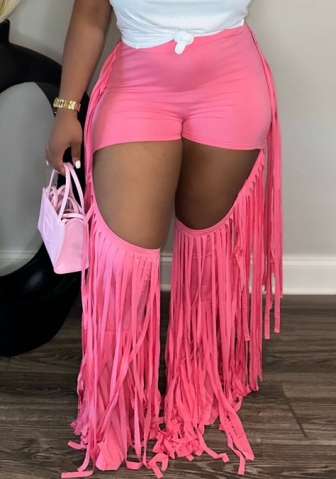 (Real Image)2024 Styles Women Fringe Openwork Bodycon Long Pants