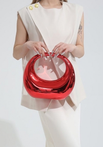 (Not Chain)2024 Styles Stylish Large Solid Color Chain Crossbody Bag for Women - Perfect for Evening Parties