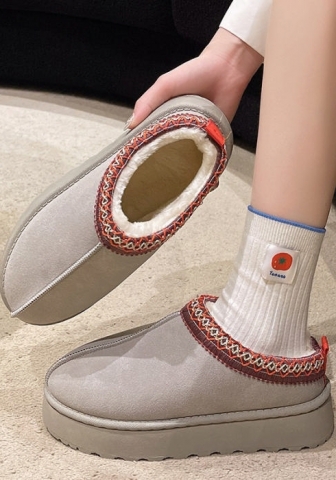 (Real Image)2024 Styles Women Fur-Lined Snow Boots with Plush Warmth and Thick Sole