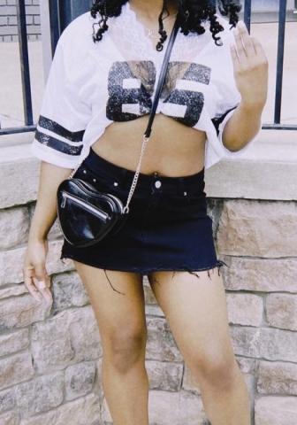 (Only Tops)2024 Styles Women V-Neck Lace Print Relaxed Jersey T-Shirt