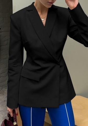 (Black,Only Tops)2024 Styles Women Autumn/Winter Sexy Back-Exposed Slim-Fit Long Sleeve Blazer with Elegant Charm