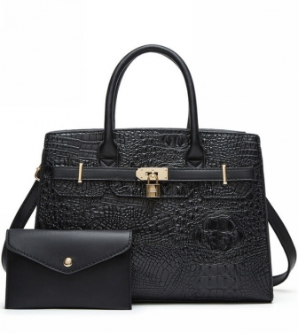 (Black,Real Image)2025 Styles Trendy Mother-Child Bag Set: Fashionable Tote & Shoulder Bag Duo for Women