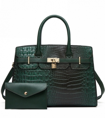 (Green,Real Image)2025 Styles Trendy Mother-Child Bag Set: Fashionable Tote & Shoulder Bag Duo for Women