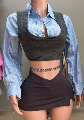 (Gray)2025 Styles Women V-Waist Split Skirt: Butt-Hugging and Anti-See-Through A-Line Half Skirt