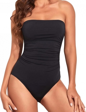 (Black)2025 Styles Women Strap Halter Bikini with Two-Way Wear